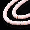 Flat Round Eco-Friendly Handmade Polymer Clay Beads CLAY-R067-8.0mm-27-3