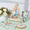 Porcelain Cabochons PORC-WH0010-07-5