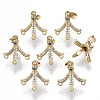 Brass Micro Pave Cubic Zirconia Peg Bails Charms KK-N233-042-NF-1