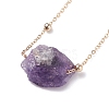 Natural Raw Stone Pendant Necklace for Women NJEW-JN03781-3