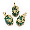 Synthetic Malachite Pendants G-L512-F21-1