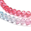 Transparent Painted Glass Beads Strands DGLA-A034-T6mm-A11-4