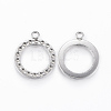 Tarnish Resistant 304 Stainless Steel Pendant Rhinestone Settings STAS-P175-76P-2