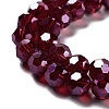 Electroplate Transparent Glass Beads Strands EGLA-A035-T10mm-A02-3
