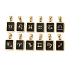 304 Stainless Steel Enamel Pendants STAS-I353-06G-A-1