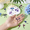DIY Brass & Epoxy Resin Butterfly Wing Dangle Earring Jewelry Kits DIY-TA0010-65A-6