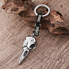 Vintage 304 Stainless Steel Raven Skull Keychains VE1256-4