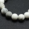 Frosted Howlite Round Bead Strands G-M064-14mm-12-2
