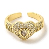 Brass Micro Pave Cubic Zirconia Rings for Women RJEW-E295-08G-01-2