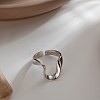 925 Sterling Silver Adjustable Cuff Rings RJEW-BB51069-A-4
