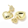 Rack Plating Real 18K Gold Plated Brass Micro Pave Cubic Zirconia Dangle Stud Earrings EJEW-F331-08G-02-2