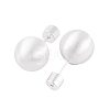 Round Ball Drawbench Brass Ear False Plugs for Women EJEW-G391-24C-S-3