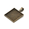 Tibetan Style Alloy Pendant Cabochon Settings TIBE-T003-20AB-NR-2
