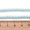 Electroplated Shell Pearl Beads Strands BSHE-G041-4mm-03-4