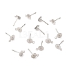 Non-Tarnish 304 Stainless Steel Flat Round Blank Peg & Post Ear Studs Findings X-STAS-E025-1-3