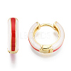 Brass Huggie Hoop Earrings EJEW-S209-07D-1