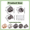 12Pcs 3 Colors Iron Bag Tuck Clasps PURS-NB0001-02-2