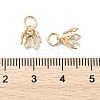 Flower Rack Plating Brass Filigree Bead Cap Bails X-KK-L102-27G-01-3