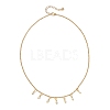 Natural Pearl Rice Pendant Bib Necklaces with 304 Stainless Steel Cable Chains NJEW-JN05944-4