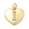 Brass Micro Pave Clear Cubic Zirconia Pendants KK-D229-01G-09-1
