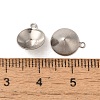 304 Stainless Steel Pendant Pointed Back Rhinestone Settings STAS-U025-05B-P-3