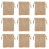 20Pcs Rectangle Polyester Imitation Burlap Packing Pouches Drawstring Bags ABAG-TA0001-95B-3