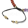 Natural & Synthetic Mixed Stone Braided Bead Bracelet BJEW-TA00324-3