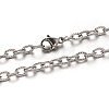 304 Stainless Steel Cable Chain Necklaces NJEW-M151-07P-1