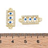 Brass Micro Pave Clear Cubic Zirconia Connector Charms CU-CBA6305-11G-4