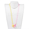 Personalized Two Tone ABS Plastic Cable Chain Necklaces NJEW-JN02825-03-4