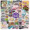 50Pcs Paper Self-Adhesive Picture Stickers AJEW-S036-14-1