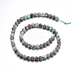 Frosted Natural African Turquoise(Jasper) Round Beads Strands G-D746-4mm-2