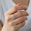 Sailor's Knot 304 Stainless Steel Hollow Adjustable Ring for Women RJEW-E073-04P-4