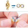 Brass Magnetic Clasps with Loops KK-PH0035-11-3