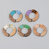 Resin & Walnut Wood Pendants RESI-S389-007A-1