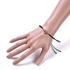 Skull Adjustable Brass Nylon Thread Braided Bracelets BJEW-JB04985-03-5