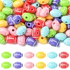 30Pcs 6 Colors Opaque Acrylic European Beads SACR-YW0002-10-1