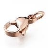 Ion Plating(IP) 304 Stainless Steel Lobster Claw Clasps STAS-G240-01C-RG-4