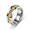 304 Stainless Steel Gear Rotatable Finger Rings FS-WGAD37A-16-1