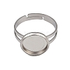304 Stainless Steel Cuff Ring Components STAS-D372-06P-03-2