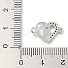 Rack Plating Brass Micro Pave Clear Cubic Zirconia Religion Heart Virgin Mary Connector Charms KK-L224-099P-02-3