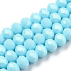 Electroplate Glass Beads Strands EGLA-A034-P8mm-A25-1