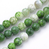 Natural Fire Crackle Agate Beads Strands G-S249-06-8mm-1