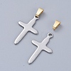 304 Stainless Steel Snap on Bails X-STAS-L226-053G-4