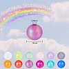 96Pcs 16 Colors Spray Painted Acrylic Beads OACR-GO0001-01-2