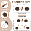 5 Pairs Resin Buttons BUTT-TA0001-48D-4