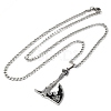 Viking Style Titanium & 304 Stainless Steel Pendant Necklaces NJEW-C066-11P-2