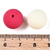 Rubberized Style Imitated Silicone Acrylic Beads MACR-T048-01A-03-3