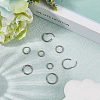 8Pcs 4 Styles Hypoallergenic F136 Implant Grade Pure Titanium Hoop Earrings EJEW-BBC0001-86-3