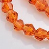 Faceted Bicone Glass Beads Strands X-EGLA-P017-4mm-06-3
